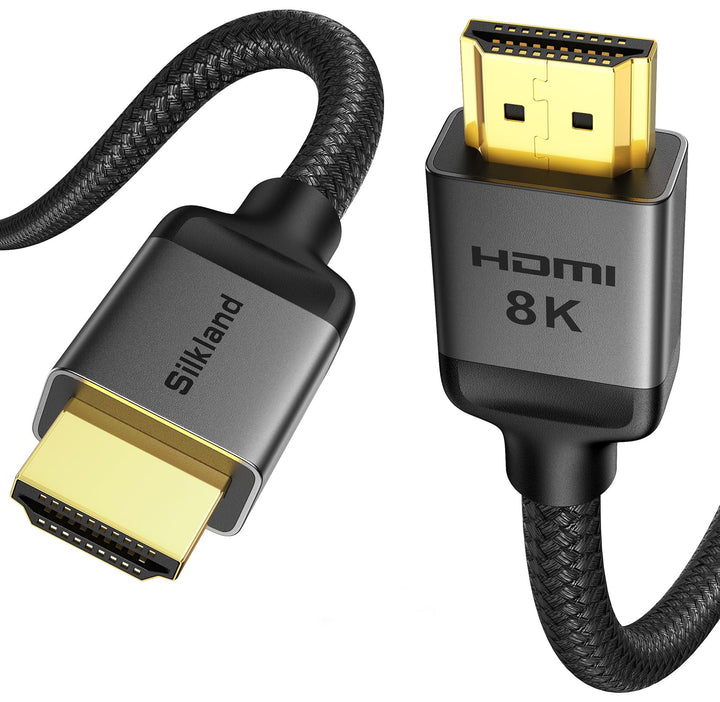 Silkland 10K 8K HDMI 2.1 Kabel 12m, HDMI Kabel 4K@144Hz/120Hz 8K@60Hz, eARC, HDR10, 48Gbps, HDCP2.3
