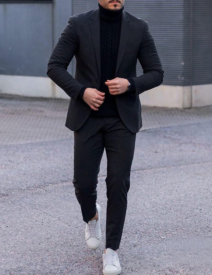 COOFANDY Herren Sakko Sportlich Freizeit Blazer Business Sakko Anzugjacke 1 Knöpfe Einfarbig Regular