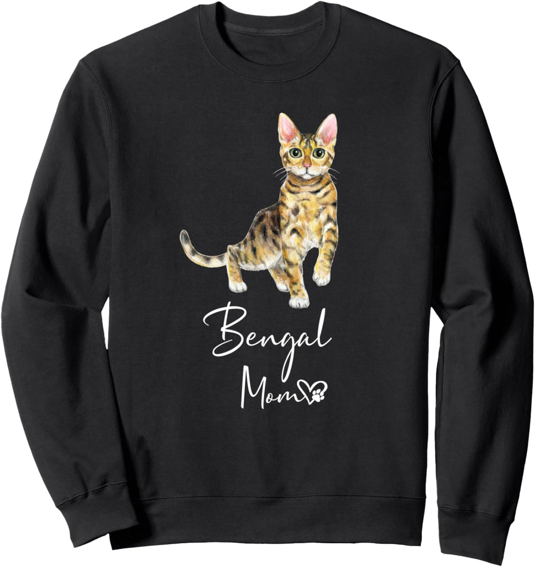 BENGAL MOM Mama Katze Katzenmama Frauchen Sweatshirt