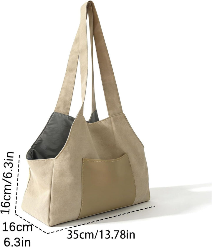 Focket Hundetragetasche, Weiche Haustiertasche mit Fächern, Faltbare, Leichte Hundetragetasche, Trag