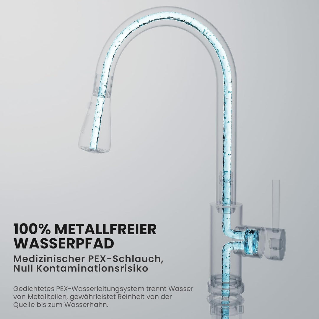 Wasserhahn küche mit Ausziehbar Hochdruck fur Spülbecken - CECIPA Küchenarmatur mit Brause - Edelsta