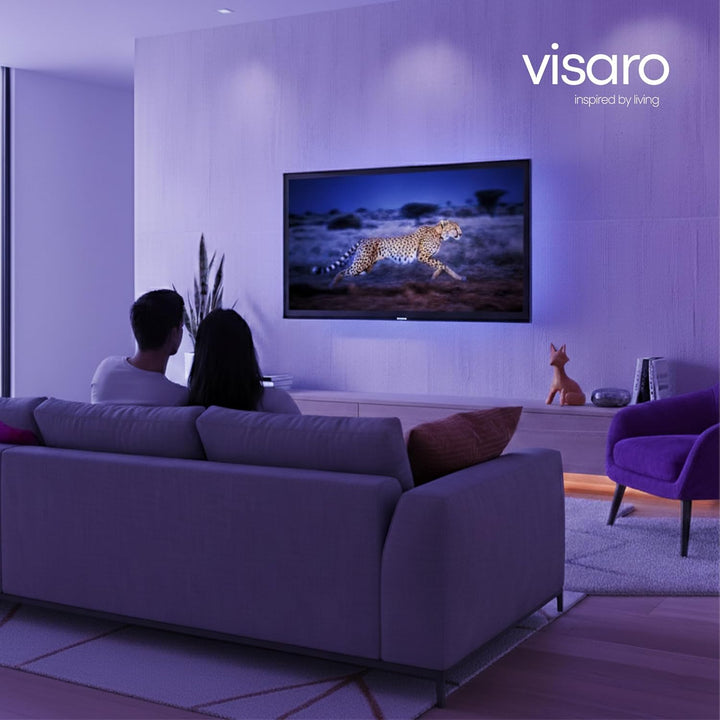 Visaro WMF75 TV Wandhalterung, Feste Halterung für 43-75 Zoll, Flach & Universal LED/LCD/OLED Fernse