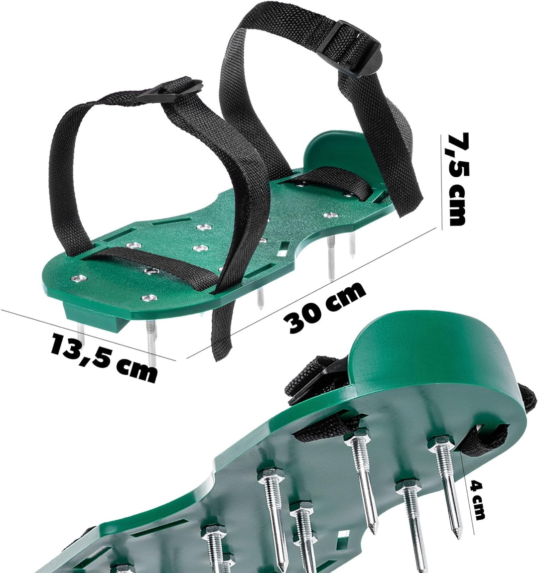 KADAX Rasenlüfterschuhe, Nagelschuhe mit 13cm Nagel, Vertikutierer aus hochqualitativen Materialien,