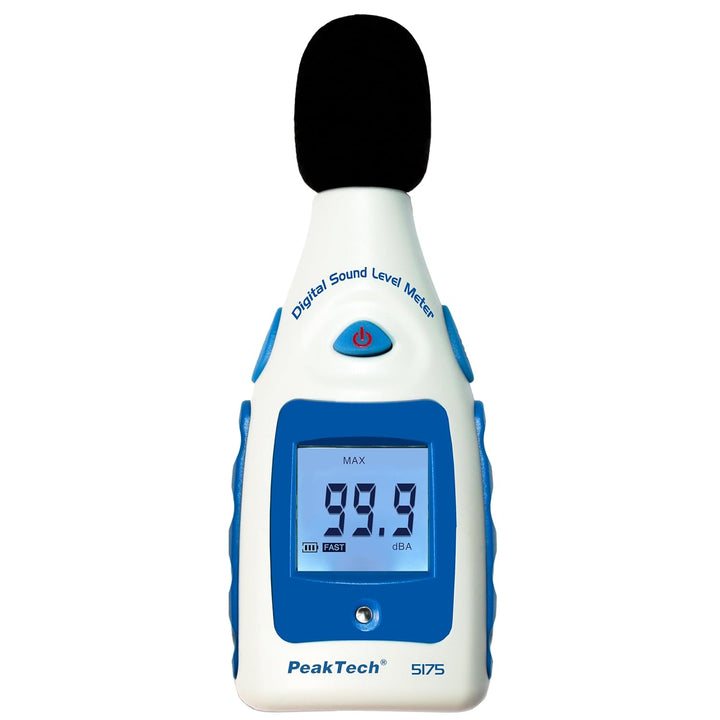 PeakTech Digital Schallpegelmessgerät 30-130 Db in A-Bewertung, 1/2 Zoll Mikrofon, Klasse 2, Lärmmes