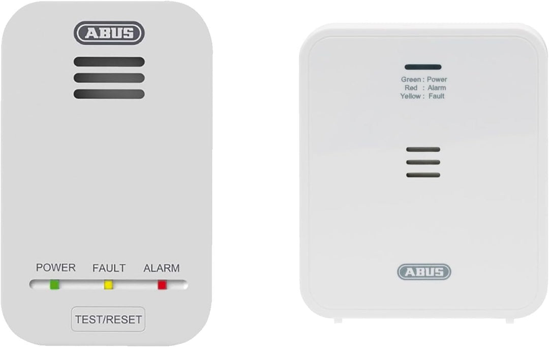 ABUS Kohlenmonoxid-Melder COWM370 CO-Melder mit 7-Jahres-Sensor, 85 dB lautem Alarm UND ABUS Gasmeld