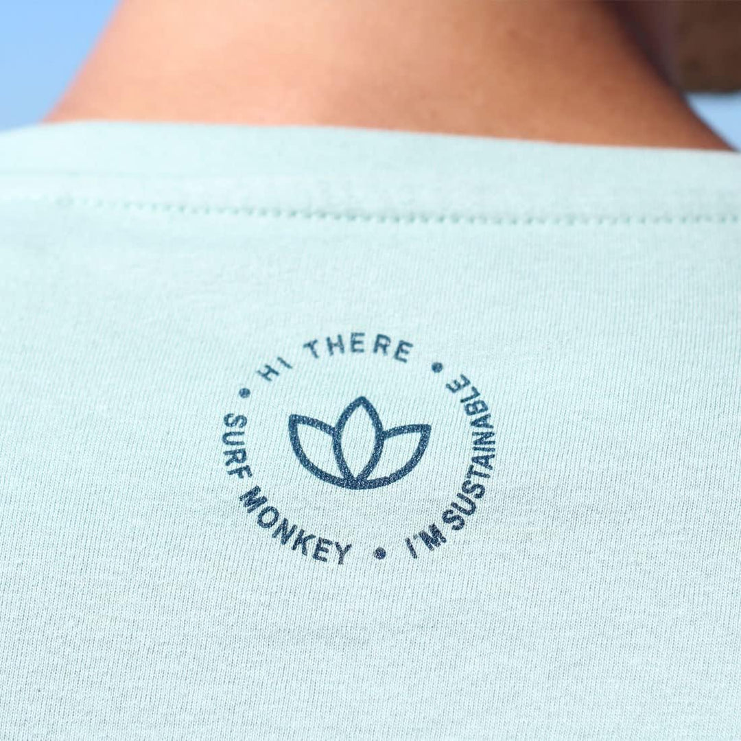 SURF MONKEY Bio-Baumwoll-T-Shirt, Zitronengelb M Sage, M Sage