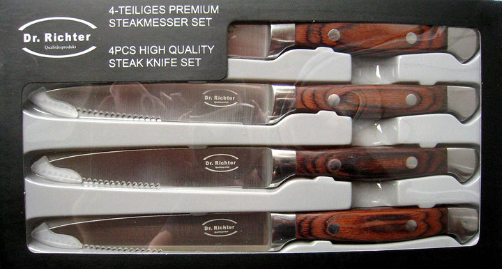 Dr. Richter® Steakmesser "Nebraska", geschmiedet, 4er-Set, hochwertige Ausführung