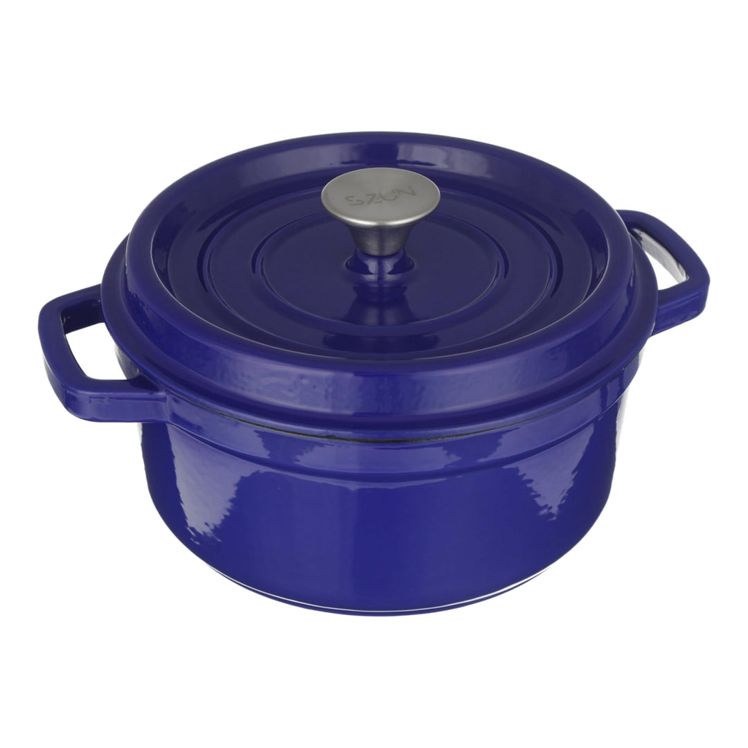 GUSSEISEN TOPF EMAILLIERT - Gusseisenpfanne – Dutch Oven - Brotbackform – Schmortopf - Bräter - mit