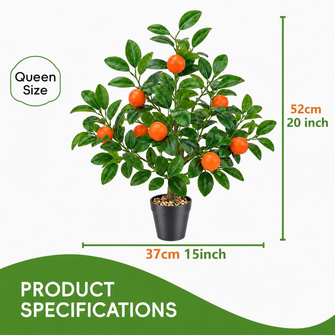 Gresorth 51cm Künstliche Orange Bäume Gefälschte Household Grün Pflanzen Früchte Dekoration mit Kuns