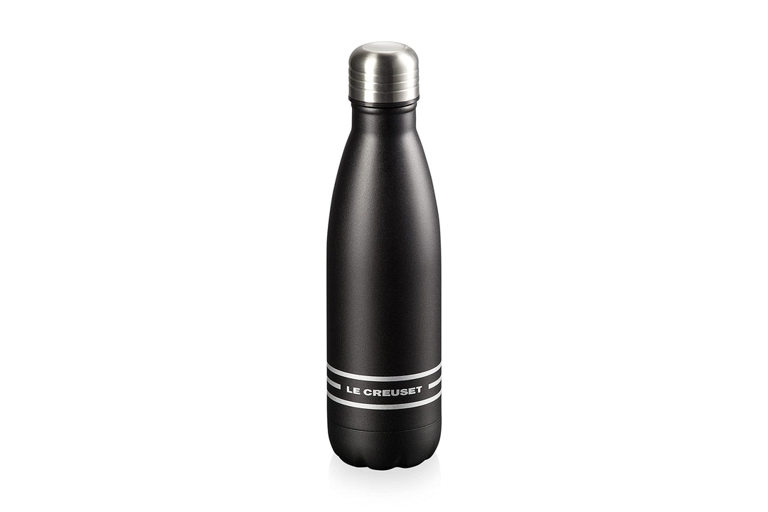 Le Creuset Trinkflasche, Edelstahl, 0.5 L, Schwarz Matt, 41208500000000, Schwarz Matt