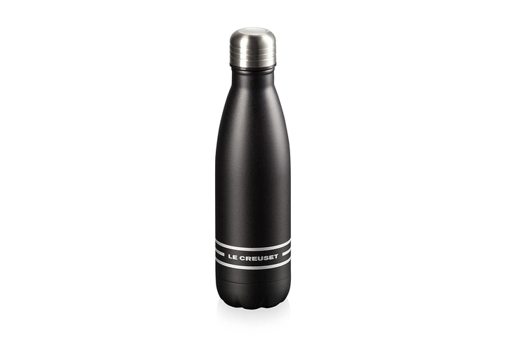 Le Creuset Trinkflasche, Edelstahl, 0.5 L, Schwarz Matt, 41208500000000, Schwarz Matt