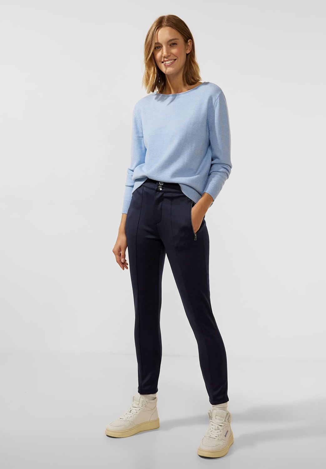 STREET ONE Damen Hose 34W / 30L Deep Blue, 34W / 30L Deep Blue