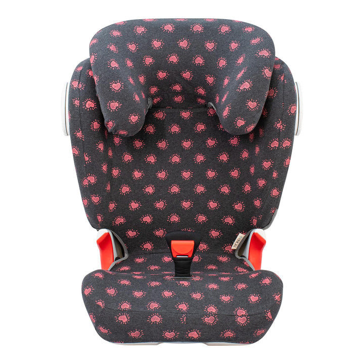JYOKO Kids Bezug kompatibel mit Römer KIDFIX II XP SICT, kidfix 2 S, Kidfix Z - Line (FLUOR Heart, M