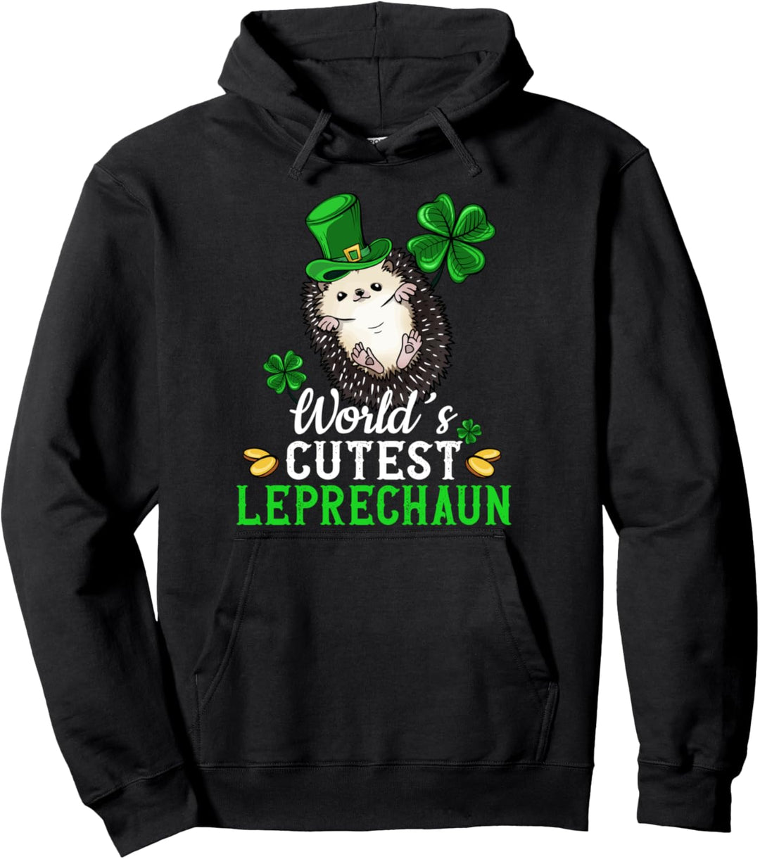 Irisch Weissbauchigel Igel St Patricks Day Kobold Leprechaun Pullover Hoodie