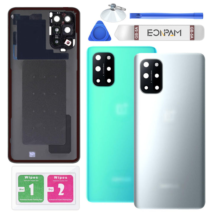 Eonpam Akkudeckel für OnePlus 8T Rückseite Glas Original Backcover Back Glas Ersatz Reparatur Set mi