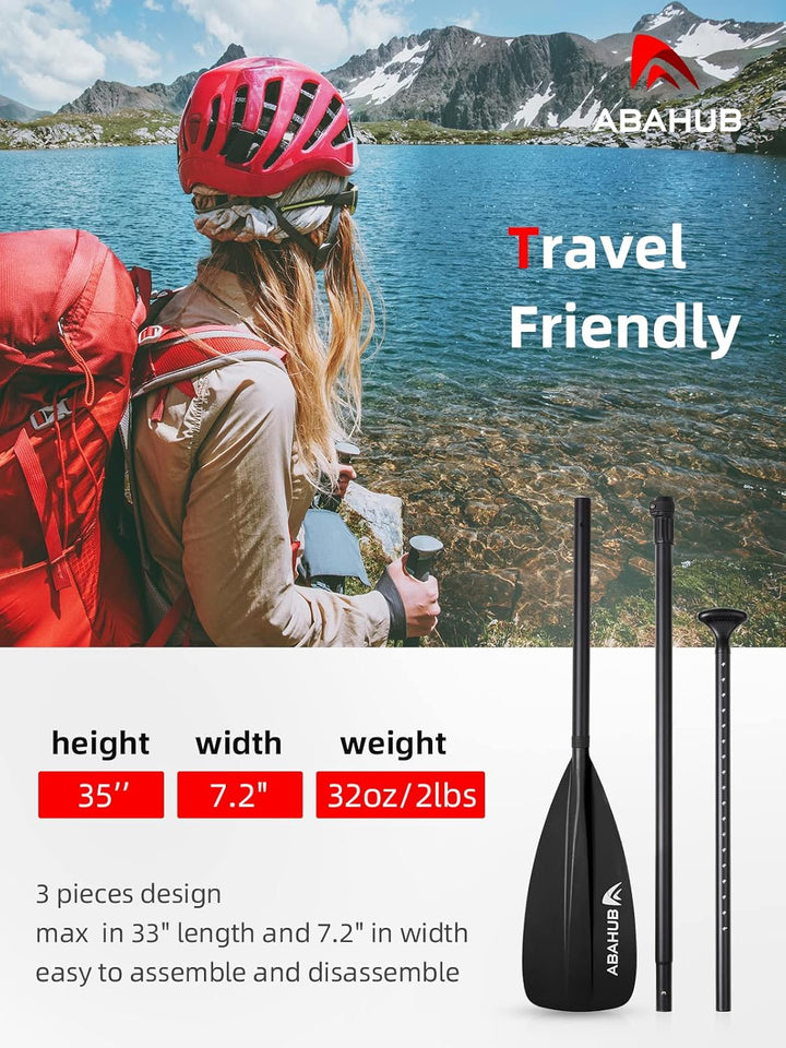 Abahub SUP Paddel Aluminium Einstellbares Stand Up Paddle für Paddleboard, Aluminiumlegierung PU-bes