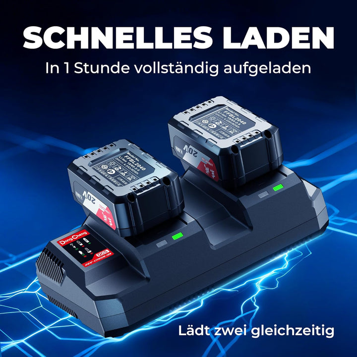 Dongcheng 18V (40V MAX) Lithium-Ionen-Akku-Doppel-Ladegerät, 1 Stunde Schnellladung, Modellnummer FF