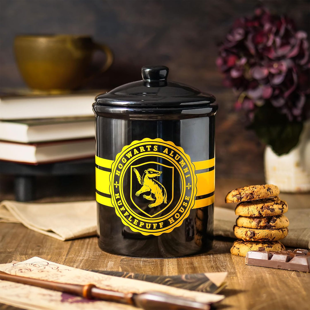 Elbenwald Harry Potter Hogwarts Alumni Keksdose Hufflepuff - 2,5 x 21,5 x 12,5 cm - mit Dachs Wappen