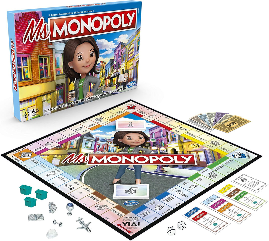 Monopoly Hasbro Ms, Multicolor, E8424103 Ms Monopoly, Ms Monopoly
