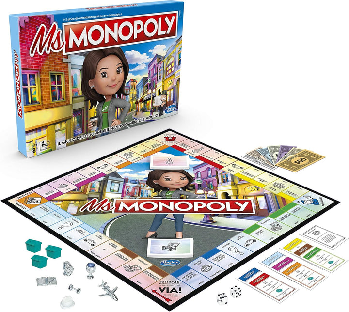 Monopoly Hasbro Ms, Multicolor, E8424103 Ms Monopoly, Ms Monopoly