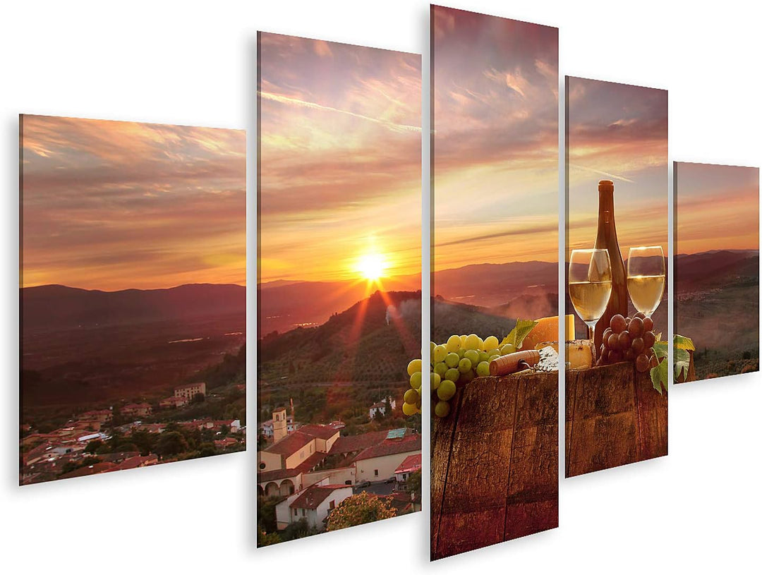 islandburner Bild auf Leinwand Weinberg In Chianti Toskana 11A Bilder Wandbilder Poster Leinwand 170