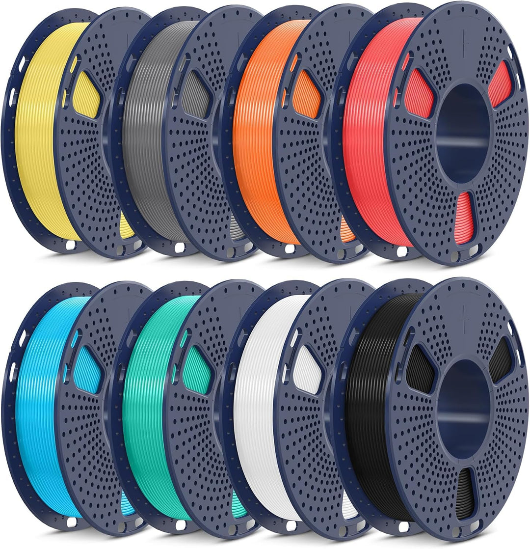 SUNLU 3D Drucker Filament Bündel Multicolor,PLA+ Filament 1.75mm, PLA Plus Filament 2kg, 8 Pack 250g