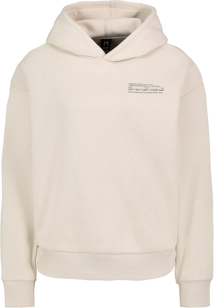 Sublevel Damen Basic Pullover Hoodie mit Mini-Print L Light-beige, L Light-beige