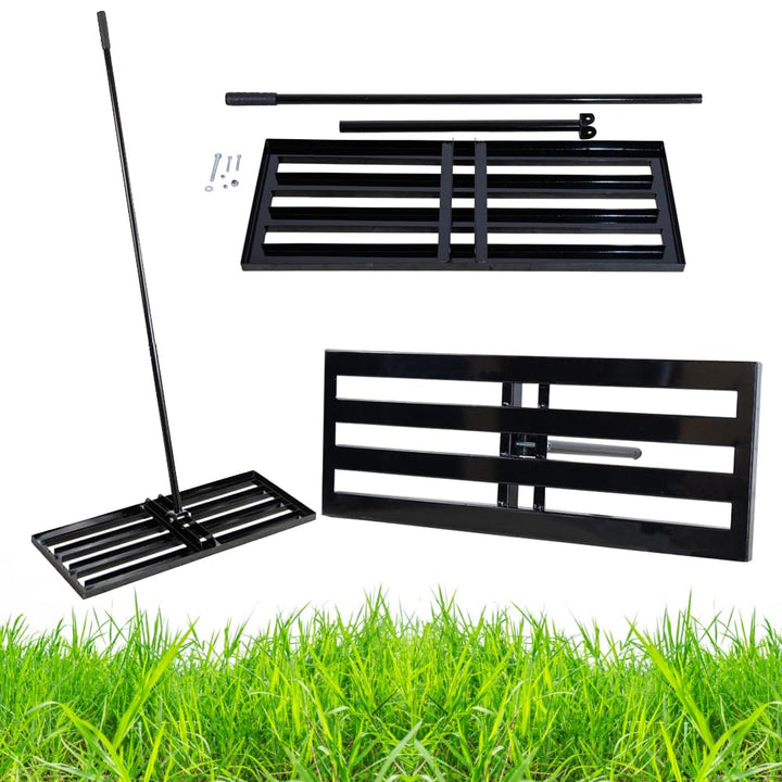 Rasen Nivellierer 80 x 30 cm – Nivellier Rechen pulverbeschichtet, Lawn Leveling Rake, Rasen Planier