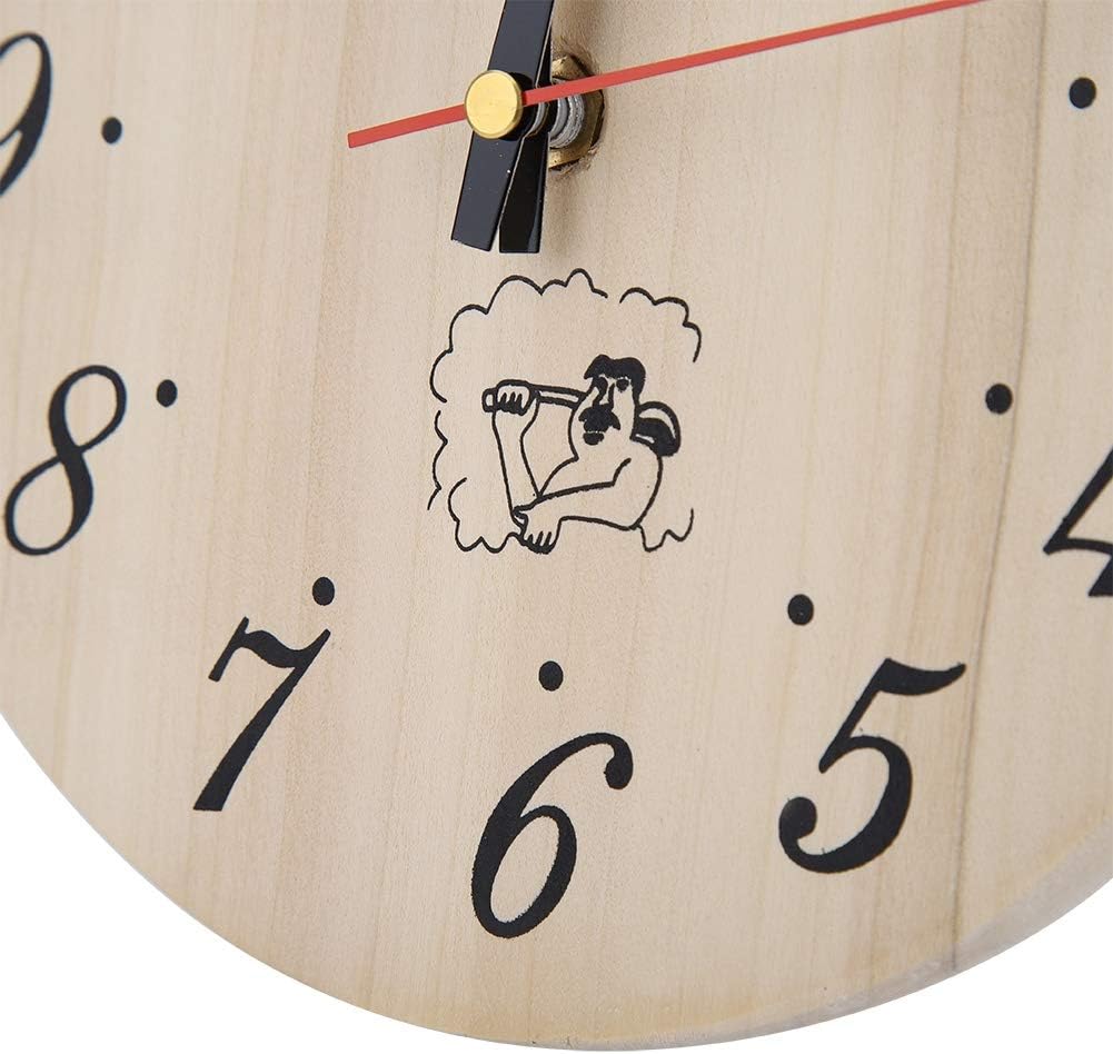 Fdit 8in Sauna Clock Decorative Timer Clock Wanduhr für Sauna Zubehör Sauna Room Home Decor MEHRWEG
