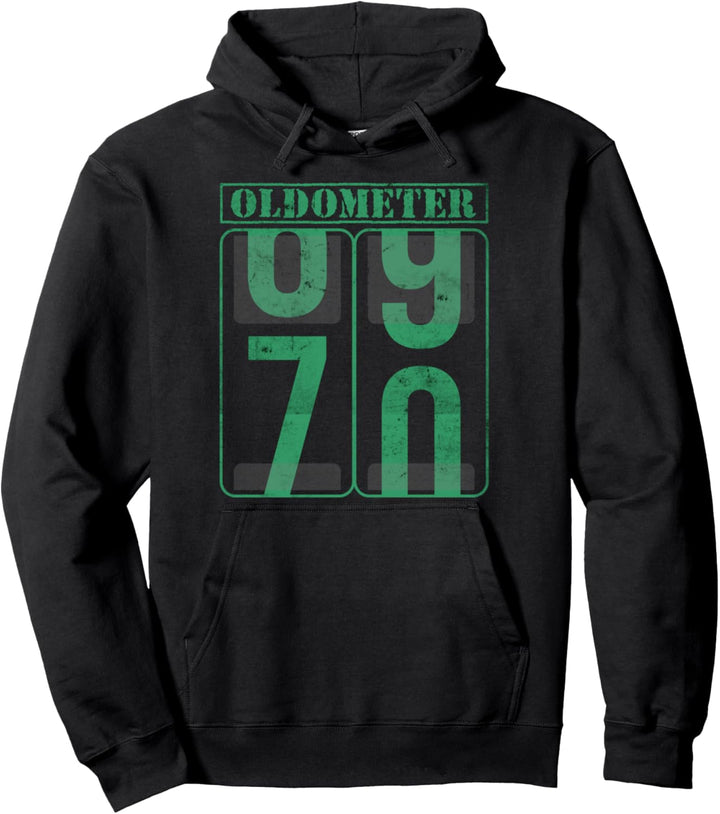 Oldometer 70 Years Old Shirt 70th Birthday Gift Born in 1951 Pullover Hoodie
