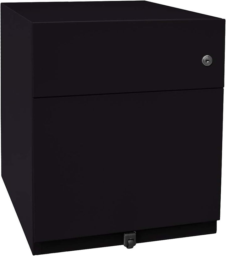 BISLEY Rollcontainer Note mit Griffleiste, 1 Universalschublade, 1 HR-Schublade, Metall, 355 Silber,