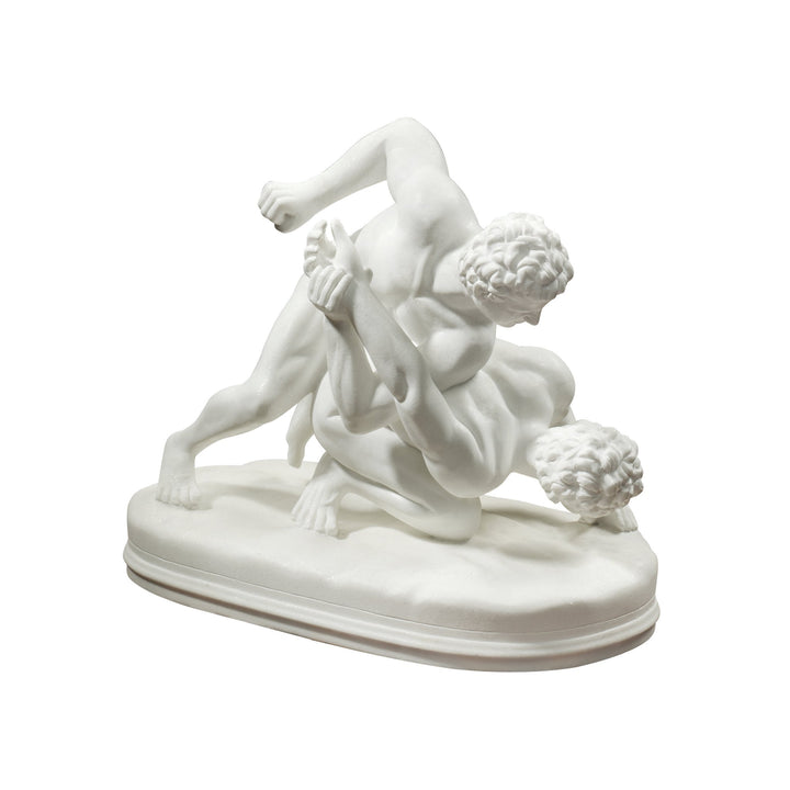 Design Toscano Hellenistische griechische Ringer, Kunstharzgebundene Marmorfigur