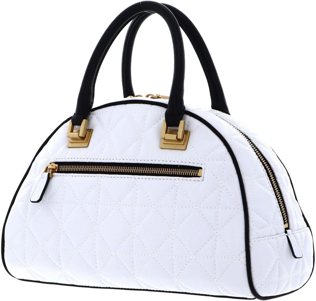 GUESS Damen Mildred Bowler Schulranzen, Griffe Oben Weiss/Opulenter Garten, Weiss/Opulenter Garten