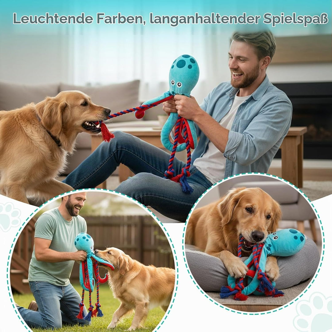 Baumwollseil interaktives Spielzeug kein stopfendes Crinkle-Plüsch-Hundespielzeug Hunde-Quietschspie
