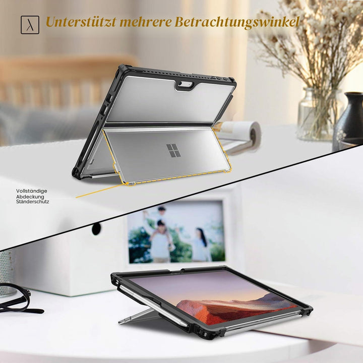 Fintie Hülle für Microsoft Surface Pro 7+ / 7/6 / 5 /Pro LTE, Stossfeste Robuste Hartschalen Schutzh