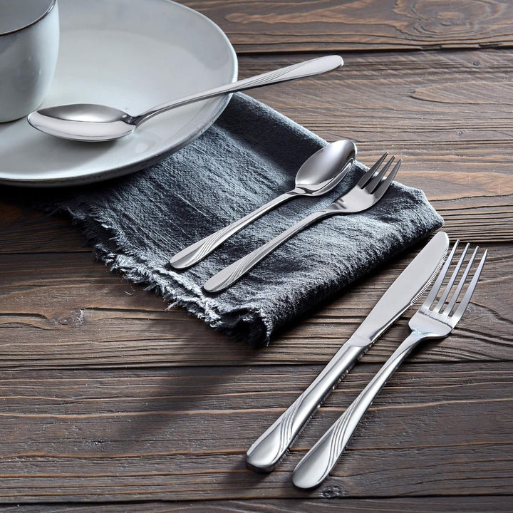 GRÄWE Besteckset für 6 Personen aus Edelstahl, Tafelbesteck Set 30-teilig, nickelfrei, rostfrei, han