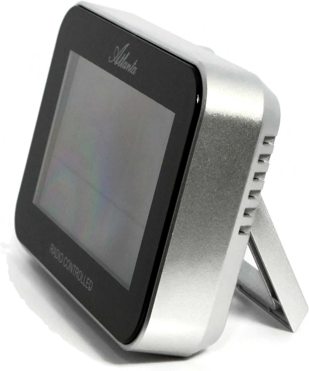 Atlanta Funkwecker Digital LCD Anzeige Alarm Snooze Licht Datum Temperatur - 1802/19 Silber