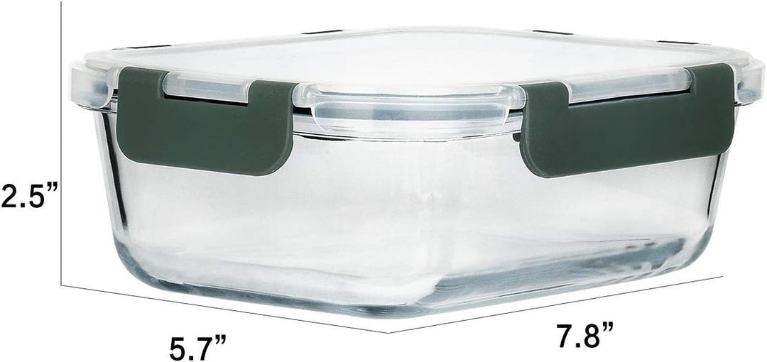 M MCIRCO 8 Packs 860 ml Glas-Frischhaltedosen Set für Lebensmittel, Spülmaschinen, Mikrowellen &amp; Gef