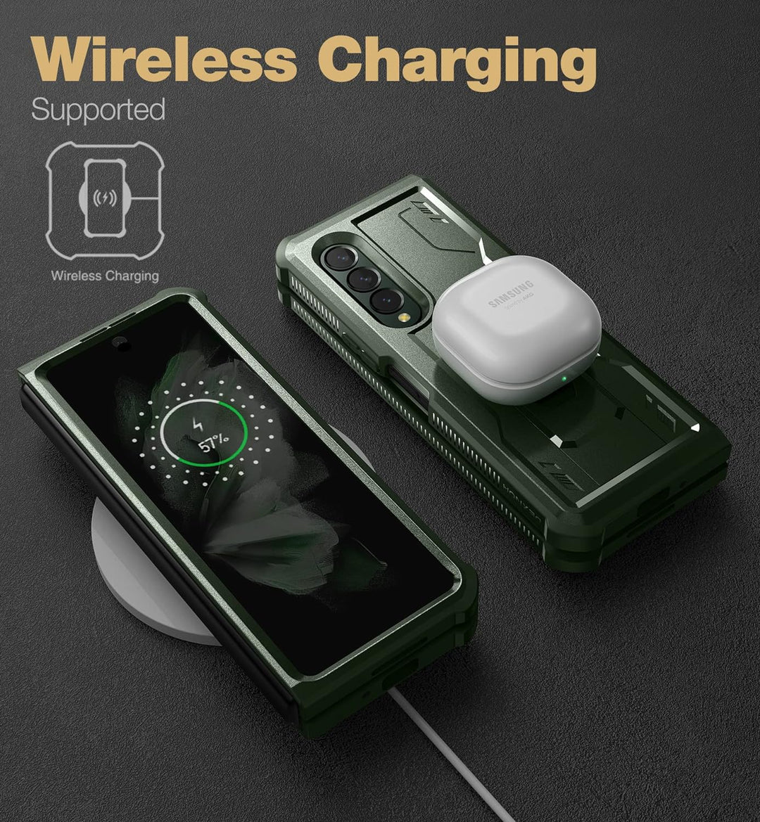 Dexnor für Samsung Galaxy Z Fold 3 5G (2021) Hülle, Full-Body Dual Layer Rugged Case mit eingebautem