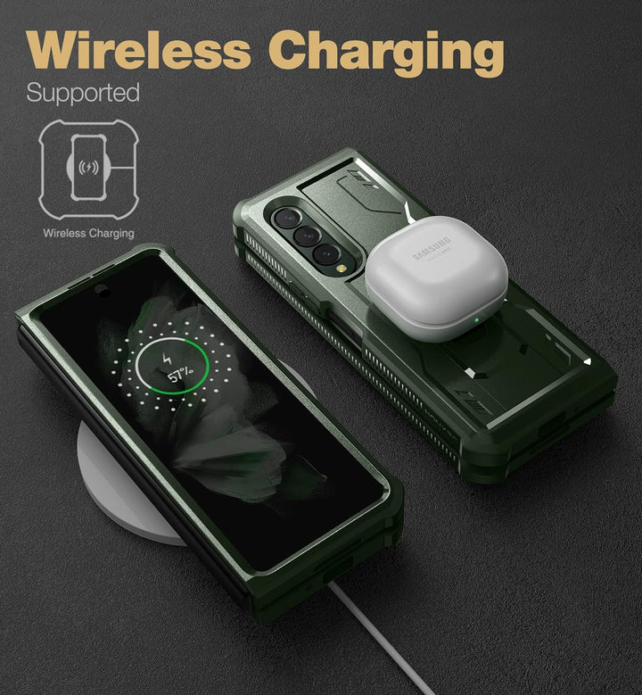 Dexnor für Samsung Galaxy Z Fold 3 5G (2021) Hülle, Full-Body Dual Layer Rugged Case mit eingebautem