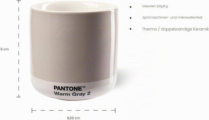PANTONE Porzellan Latte Macchiato Thermobecher, 220ml, Light Pink 182 C
