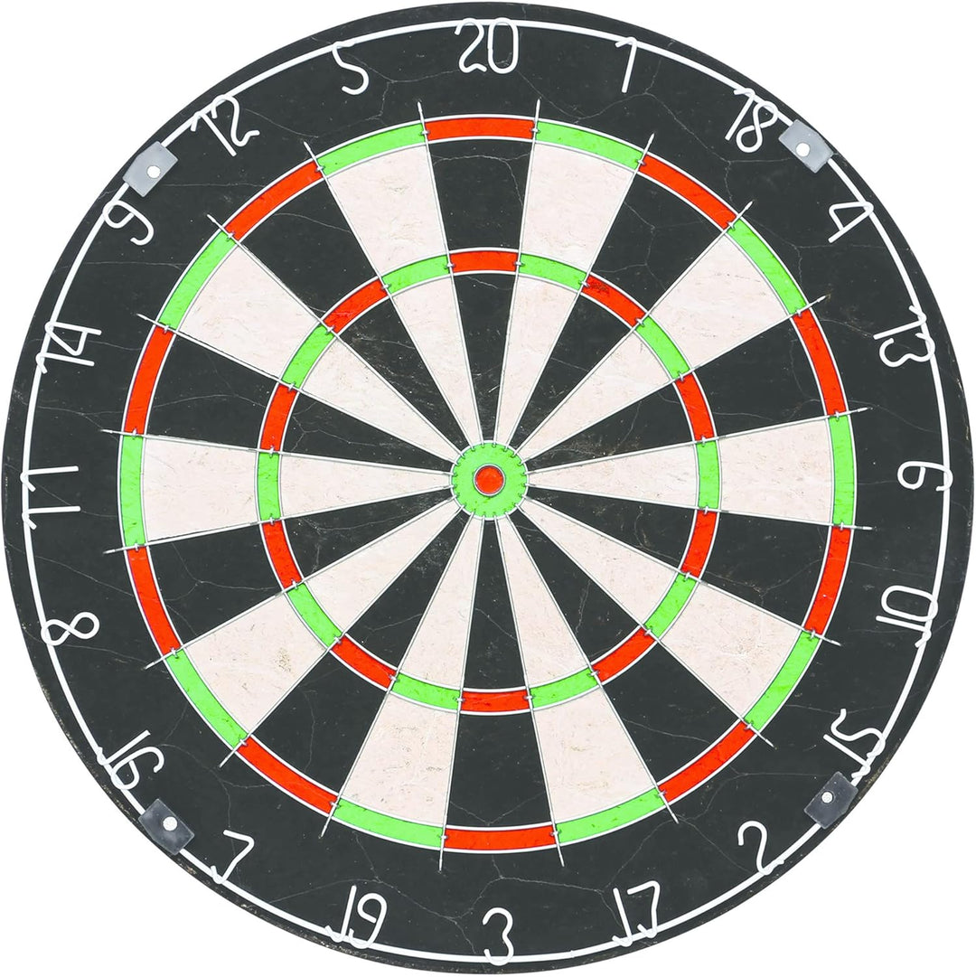 XQMAX Starter Set Bristle Dardboard, inkl. 6x 18g Steel Darts, Scoreboard, Wischer und Stift