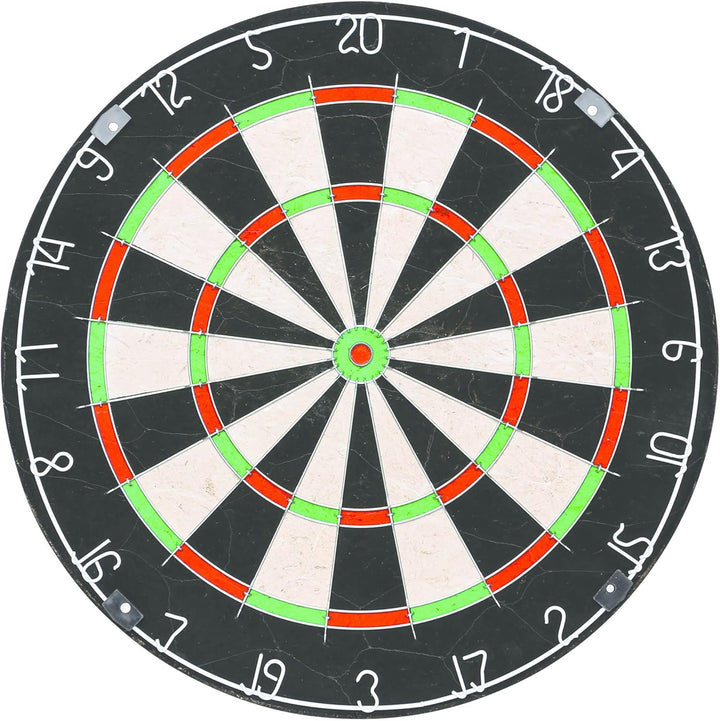 XQMAX Starter Set Bristle Dardboard, inkl. 6x 18g Steel Darts, Scoreboard, Wischer und Stift