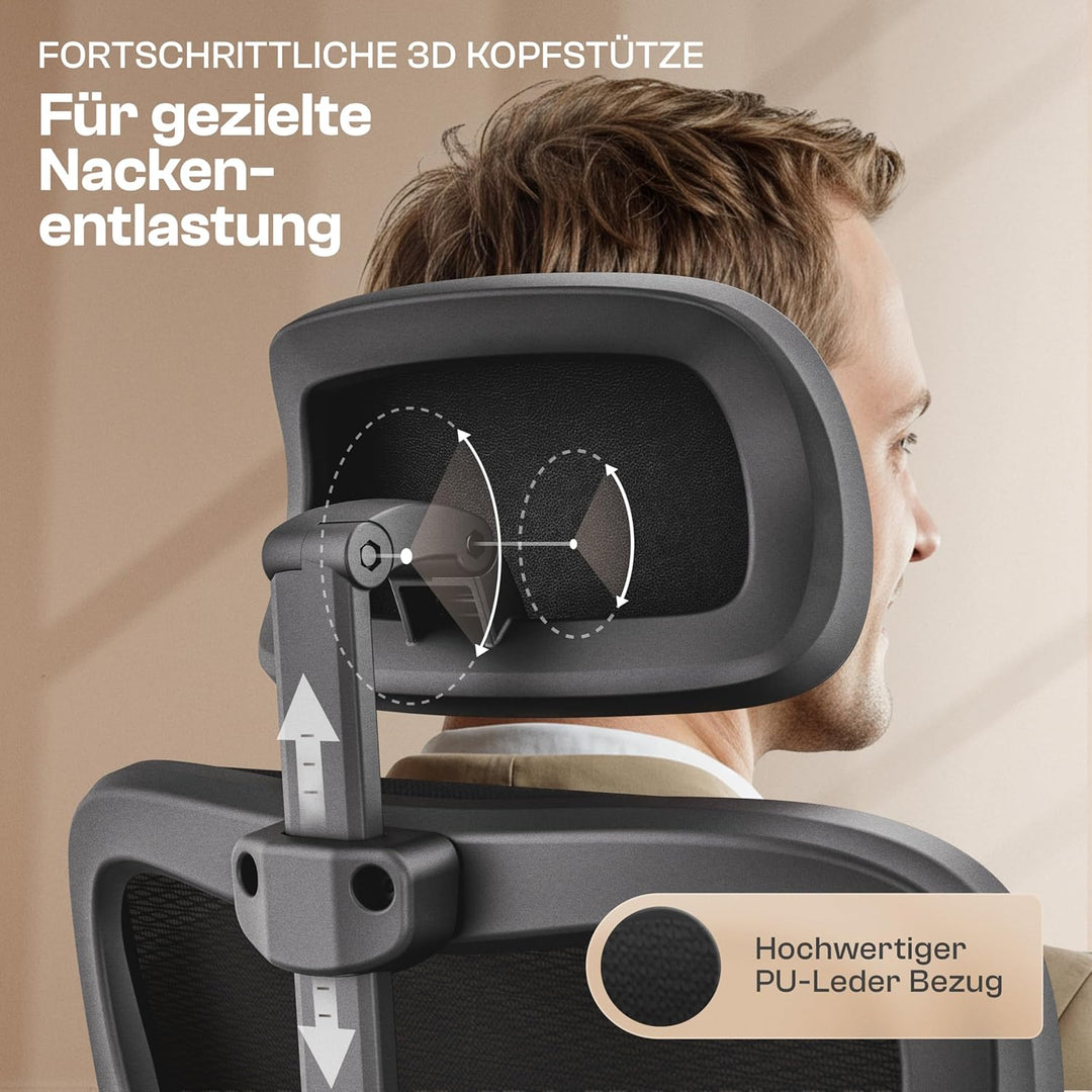 Lancelot Bürostuhl Ergonomisch [VERGLEICHSSIEGER] Bürostuhl Testsieger | Schreibtischstuhl Ergonomis