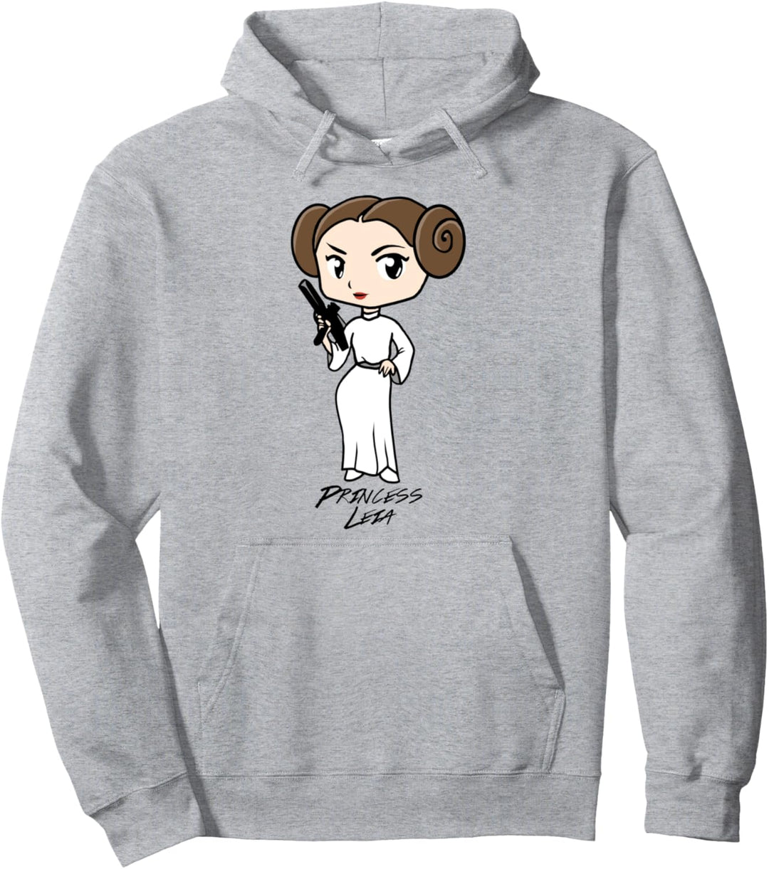 Star Wars Princess Leia Cartoon Portrait Pullover Hoodie
