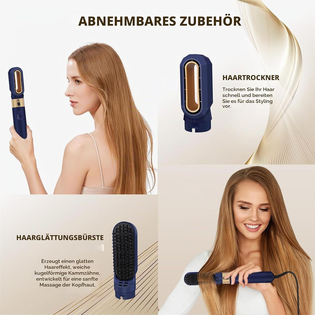 Hair Styler 6 in 1, Airstyler Haarstyler Set 1000W, Rundbürstenföhn, WarmluftbürsteFöhnbürste Automa