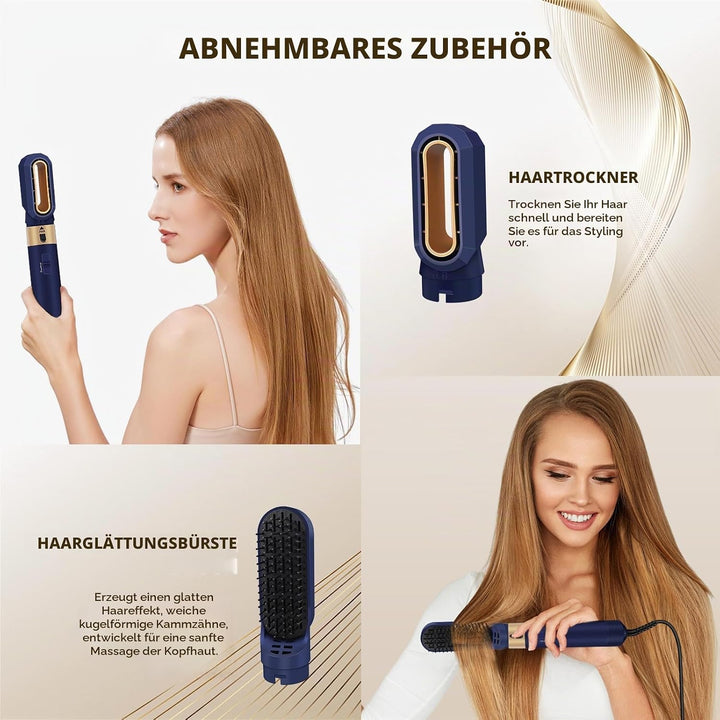 Hair Styler 6 in 1, Airstyler Haarstyler Set 1000W, Rundbürstenföhn, WarmluftbürsteFöhnbürste Automa