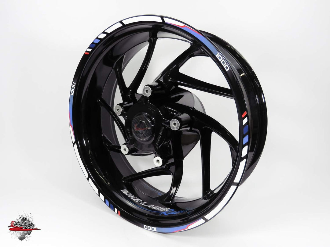 Felgenrand Aufkleber 1000 blau weiss rot kompatibel für BMW 710034