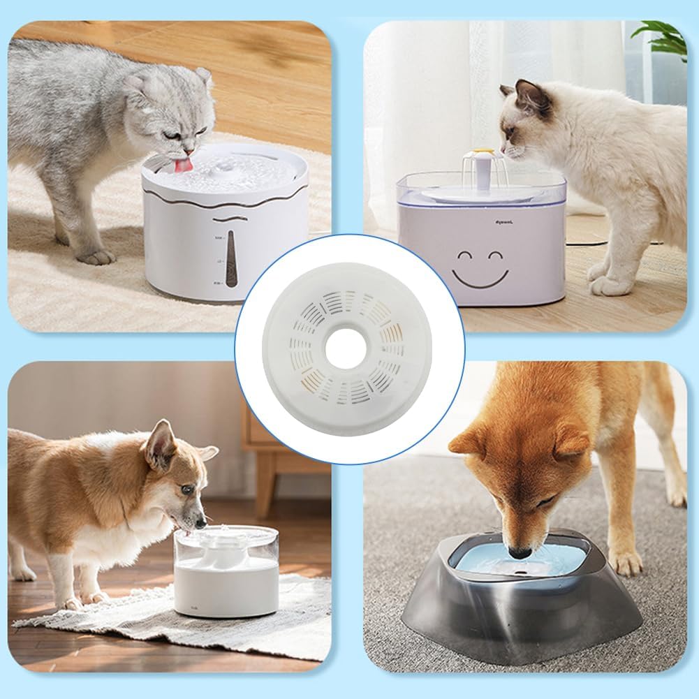 Katzenbrunnen Filter, 8 Stück Filter für Katzenbrunnen, Filter Trinkbrunnen Katzen für Katzen Hunde,