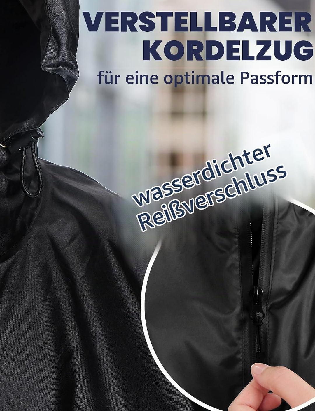 ANYOO Wasserdicht Radfahren Regen Poncho Portable Leichte Regenjacke Mit Kapuze Fahrrad Fahrrad Comp